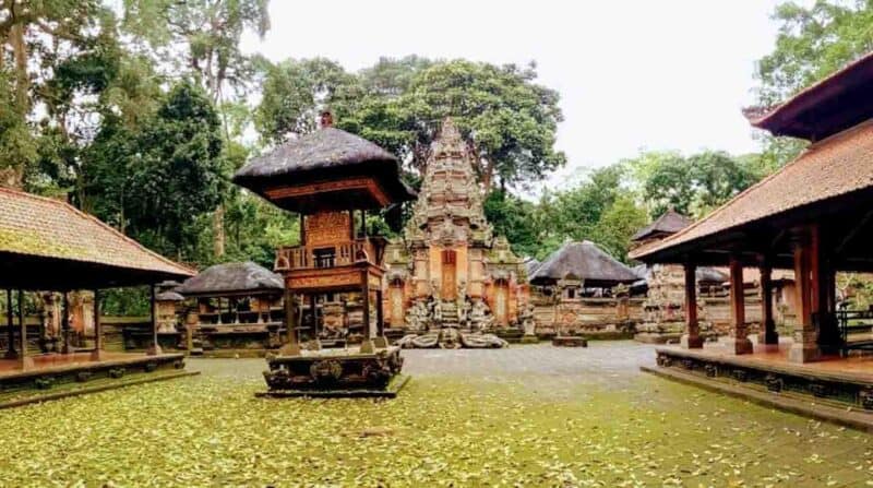 The grounds of Pura Taman Saraswati Indonesian Temple