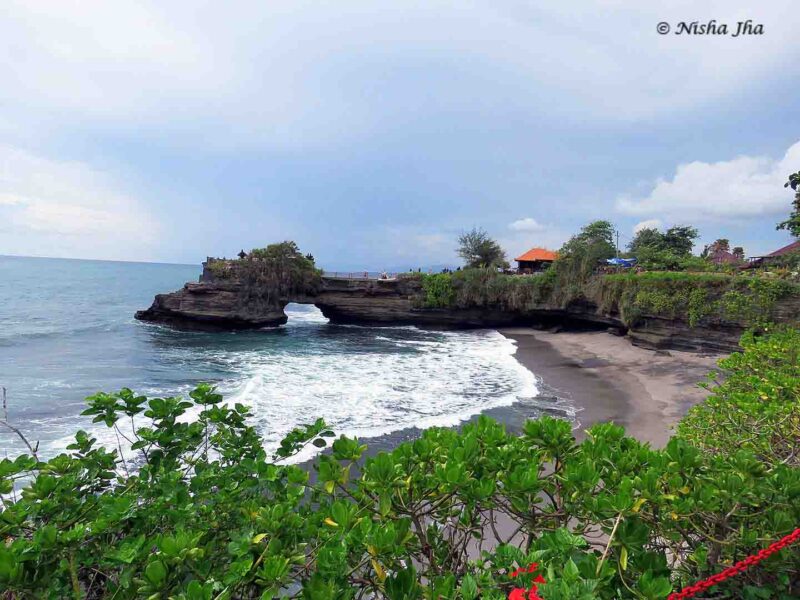 View of Tanah Lot a temple in Bali Indonesia