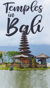 pinterest pin for Temples in Bali - Ulun Danu Bratan temple