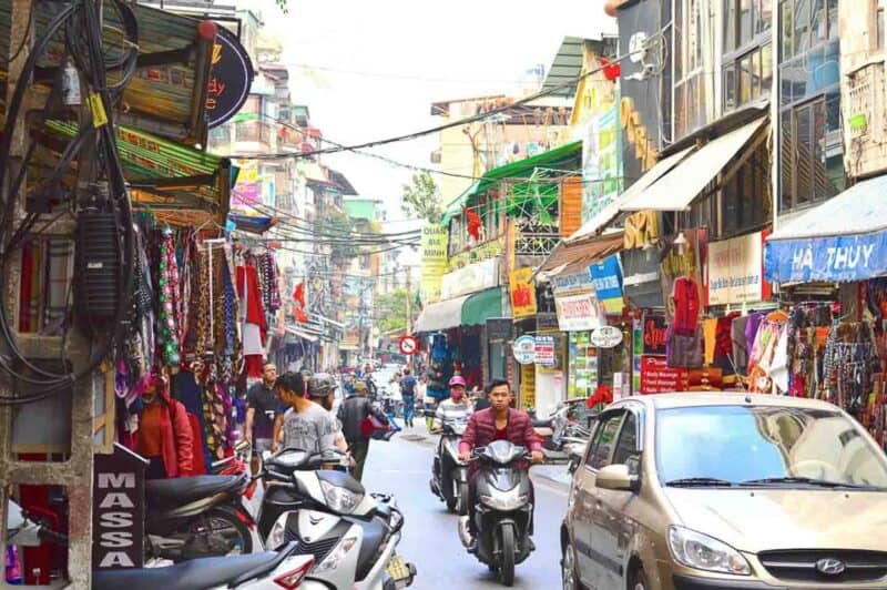 Old Quarter in Hanoi street scene