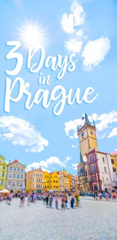 Old Town Hall Prague Pinterest pin for 3 days in Prague Itinerary