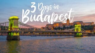 featured image for 3 days in Budapest Itinerary - Chain Bridge at sunset