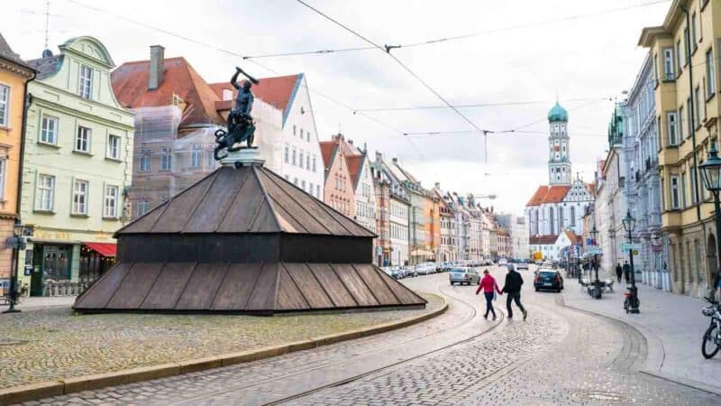 city center of Augsburg Germany along the Romantic road