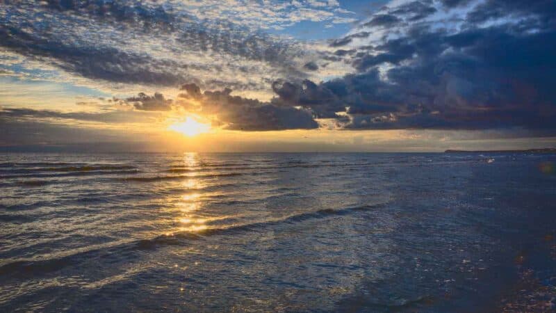 gorgeous sunset in Isle of Usedom Poland