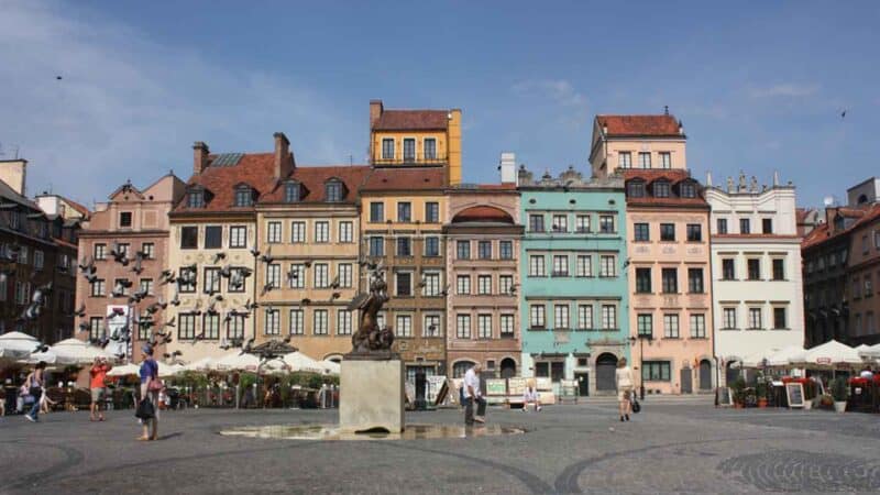 Street view of Old Town Warsaw one of the best places in Poland