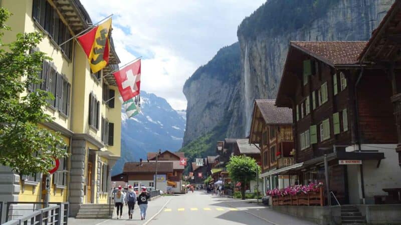 Lauterbrunnen village with mountains in the background one of the best places in Switzerland