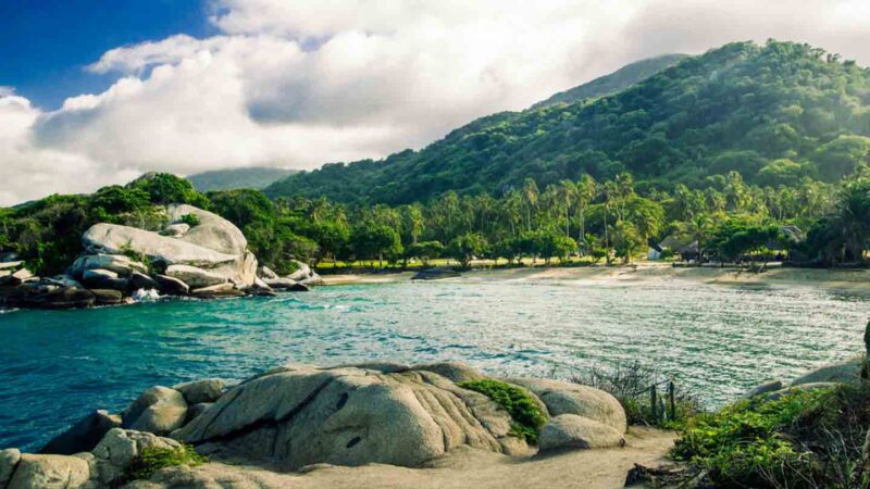 Tayrona National Park view the best place on the Caribbean coast of Colombia 