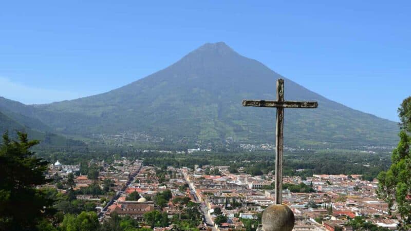 Viewpoint from the Cerro de la Cruz hike over Antigua - Top things to do in Antigua Guatemala