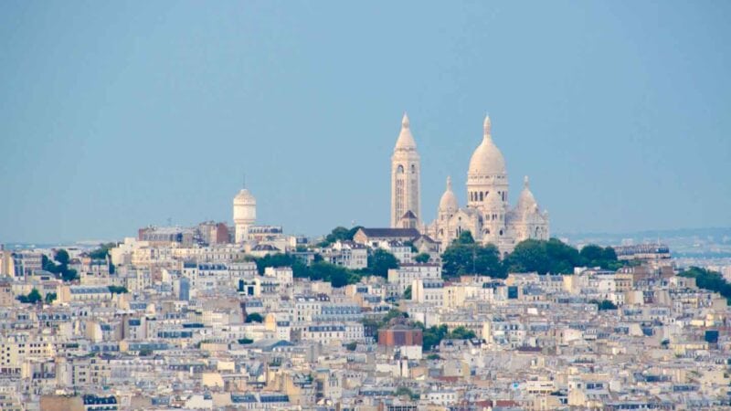 View of Montmartre from the top of the Eiffel Tower - 3 days in Paris Blog Guide