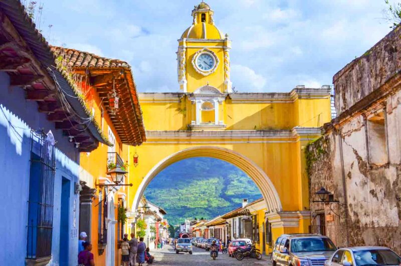 yellow arch in Antigua Guatemala - Santa Catalina Arch - Things to see in Antigua