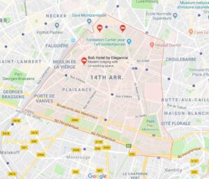 Paris's 14th Arrondissement map