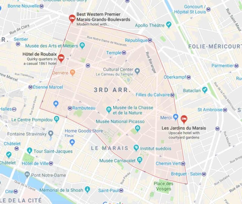 Where to stay in Paris 3rd Arrondissement Getting Stamped