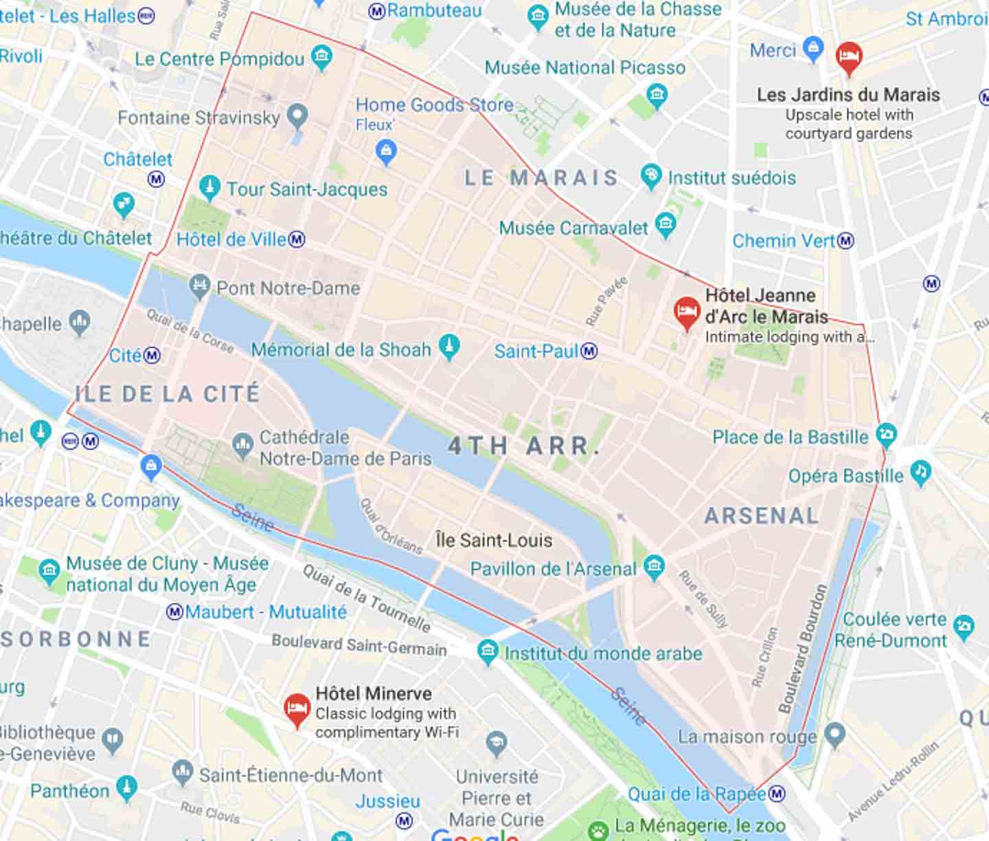 Where To Stay In Paris Map - Map of world