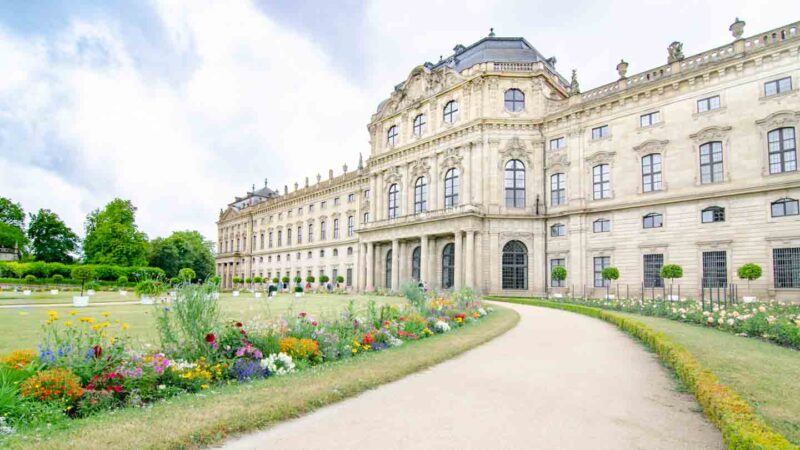 Würzburg Residence view from the gardens - must see on the Romantic Road Germany