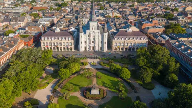 Jackson Square New Orleans drone photo