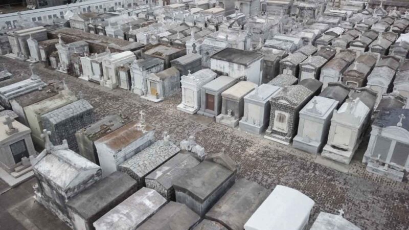 New Orleans cemetery on a weekend in New Orleans