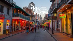 Bourbon Street at dusk - Featured image for Weekend in New Orleans
