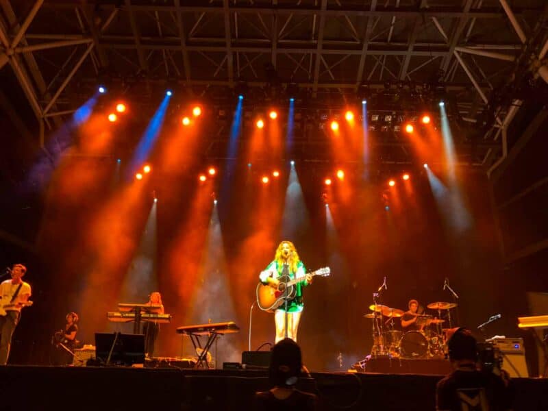 Rachel Platten preforming at BMO Harris Pavillion at Summerfest Milwaukee