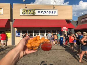 Deep-fried cheese curds at Saz's at Summerfest Music festival in Milwaukee
