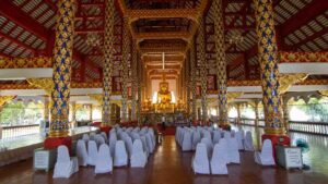 The interior of Wat Suan dok temple in Chiang Mai