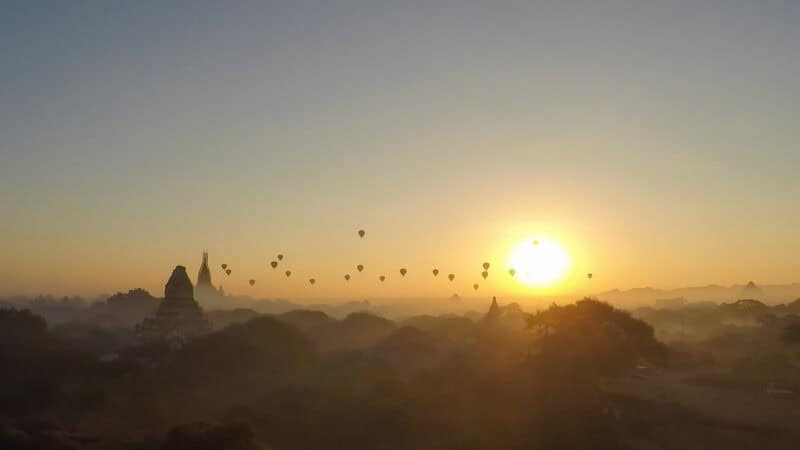 GoPro Photography Tips - Sunrise in Bagan Myanmar