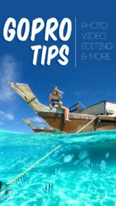 pinterest pin for GoPro Tips and tricks - Cook islands boat with woman