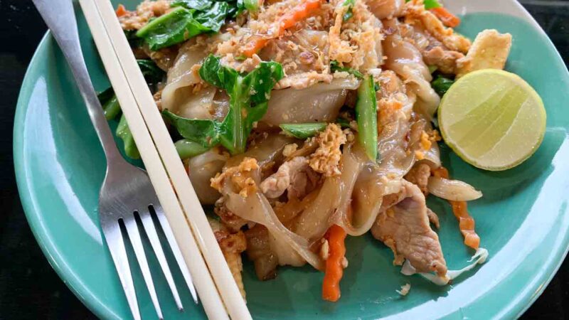 Pad See Ew Thai traditional food stir fried noodles