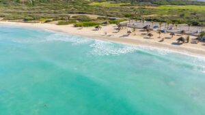 Arashi Beach Aruba Drone View