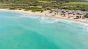 Arashi Beach Aruba Drone View