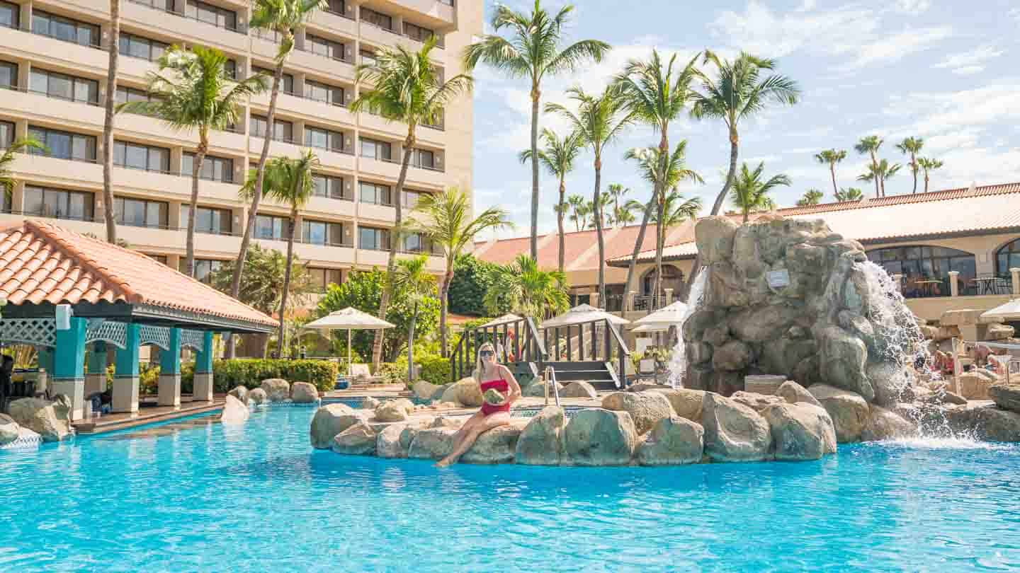 Barcelo Aruba Swim Up Bar GETTING STAMPED