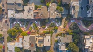 Lombard Street Aerial View