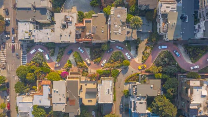 Lombard Street Aerial View 