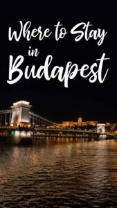 Chain bridge at night for pinterest pin