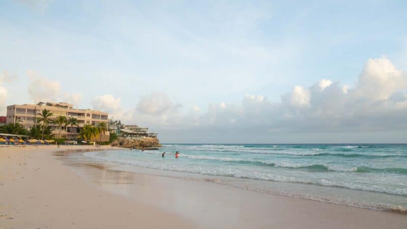 Walking on the Rockley Beach 