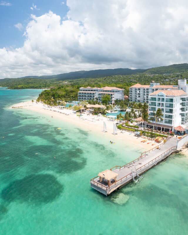 Drone Photo Sandals Dunn's River Resort Jamaica