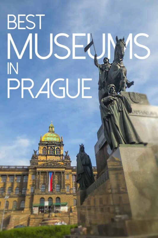 Pinterest Pin for Best Museums in Prague featuring the National Museum