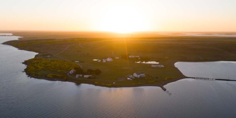 Darwin Settlement Drone Photo Falkland Islands Travel Guide and Itinerary 1
