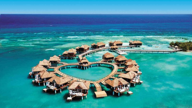 heart shaped bungalows in Jamaica Montego Bay - Best Sandals Resorts - Sandals Honeymoon
