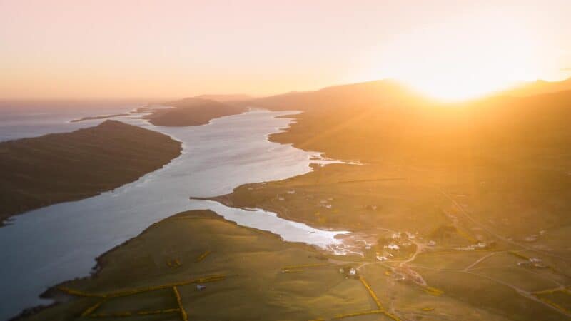 Port Howard Settlement Drone Shot Two weeks in the Falkland Islands Itinerary