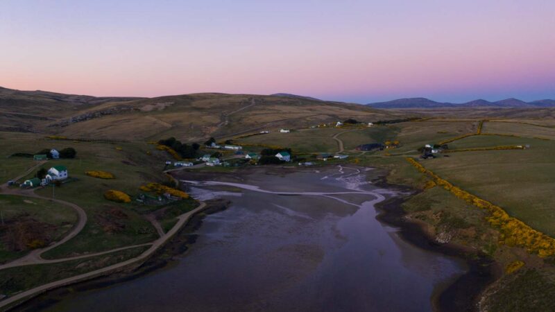 Port Howard Settlement Sunset Falkland Islands Itinerary