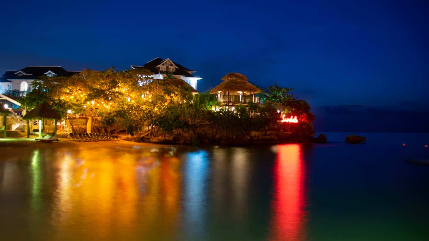 Sandals Ochi Montego Bay Jamaica Nightlife Lights Getting Stamped