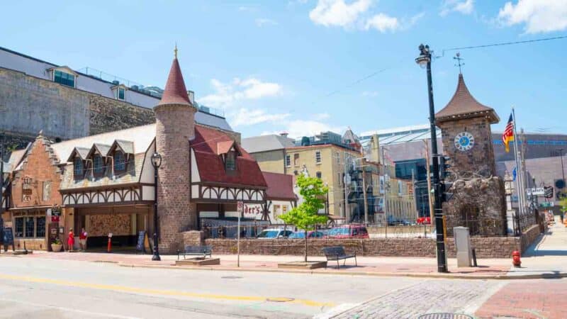 exterior of Maders German Restaurant - Timber frame style in downtown - Best Restaurants Milwaukee