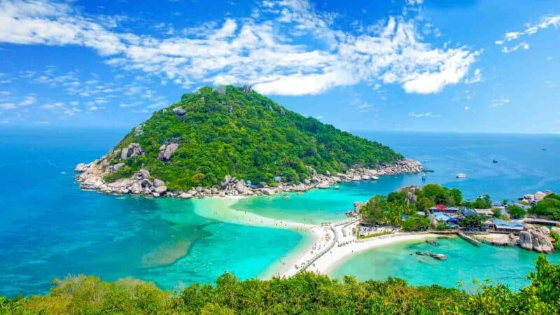 Aerial of Koh Nang Yuan by Koh Tao