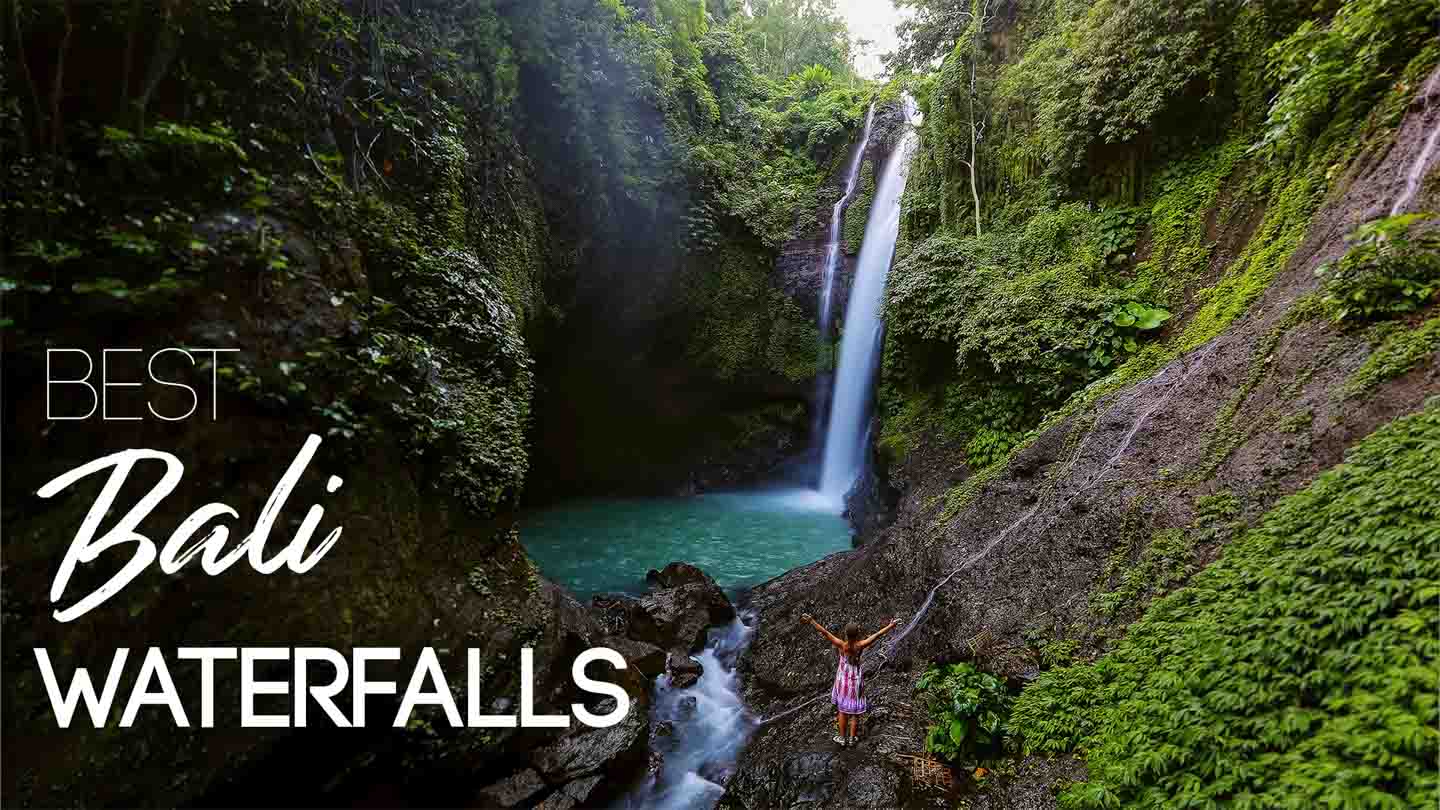 Featured Image for Bali Waterfalls - Woman standing in front of a Waterfall on the island in Bali