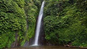 Niagara Mundik Waterfall in Bali from above.