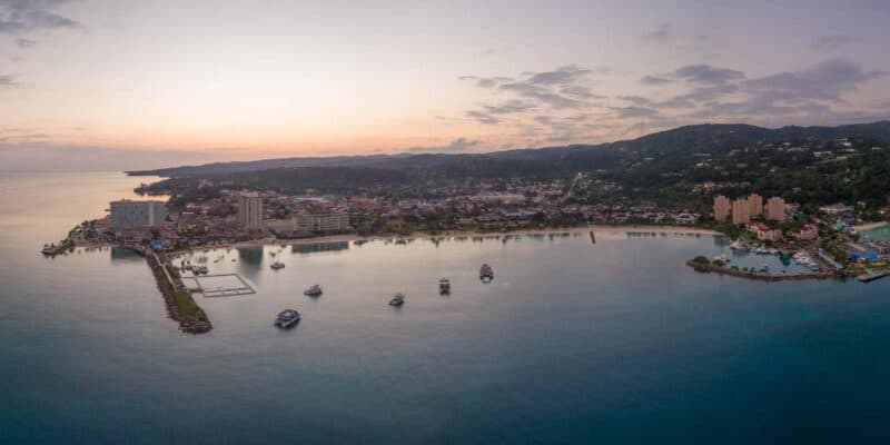 sunrise over Ocho rios Beach - One of the best beaches in Jamaica