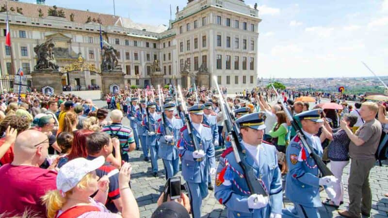 Changing of the Guards at the Prague Castle Matthias Gate