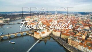 Aerial photo of Prague for the feature image of Prague Food Guide