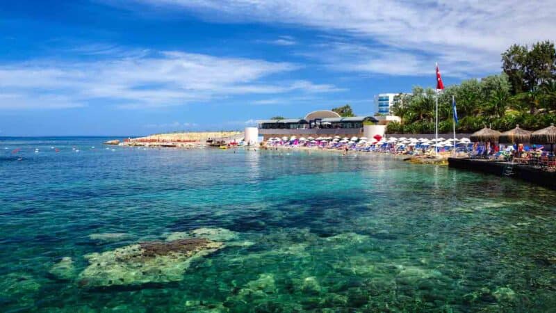 Turquoise water of Kusadasi Turkey