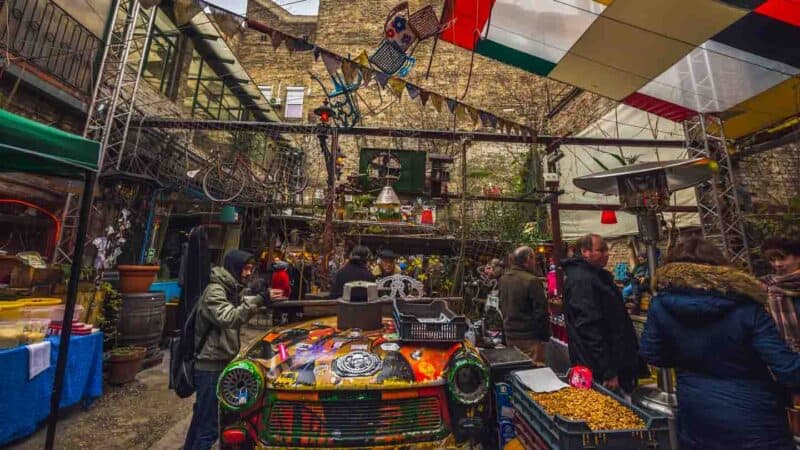 Inside Budapest Jewish Quarter Szimpla Kert Farmers Market